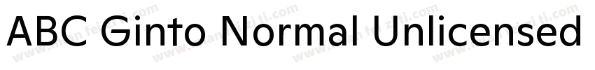ABC Ginto Normal Unlicensed Trial B字体转换